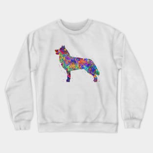 Siberian Husky dog watercolor Crewneck Sweatshirt